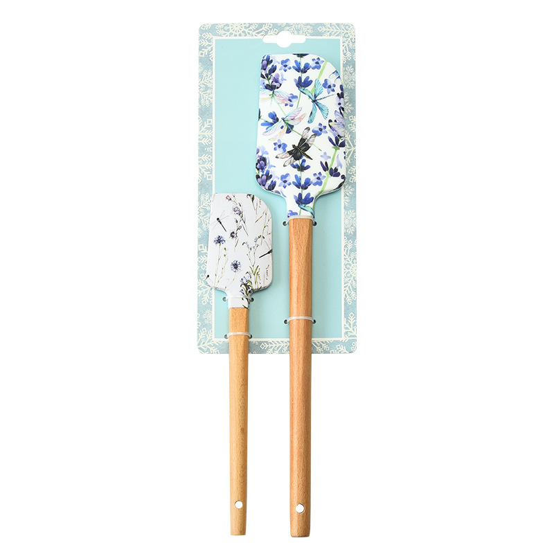 Wooden Handle Silicone Spatula Set