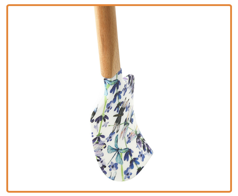  alça de madeira Silicone Spatula Conjunto 