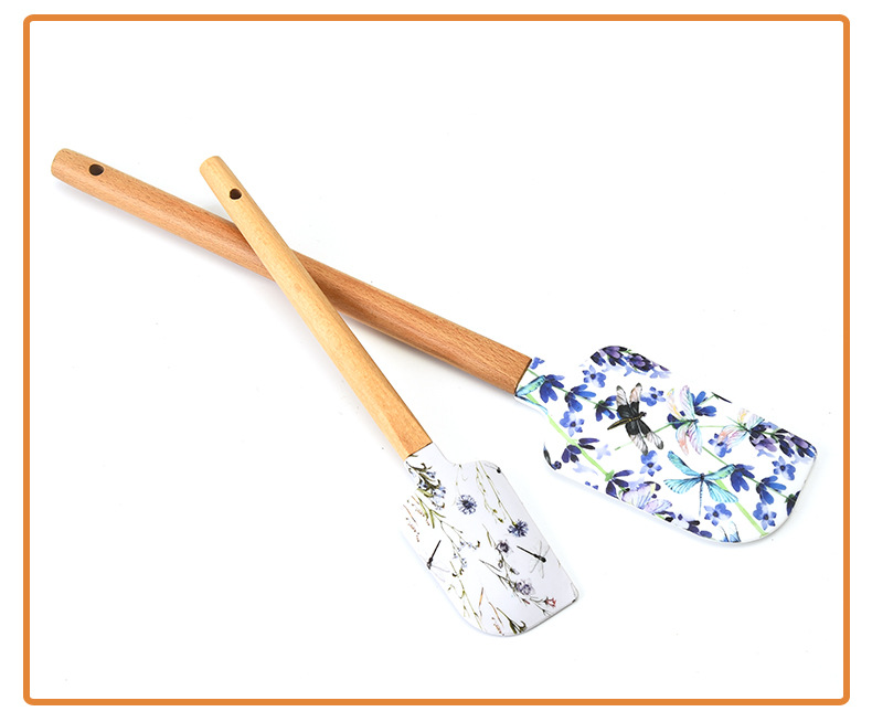  alça de madeira Silicone Spatula Conjunto 