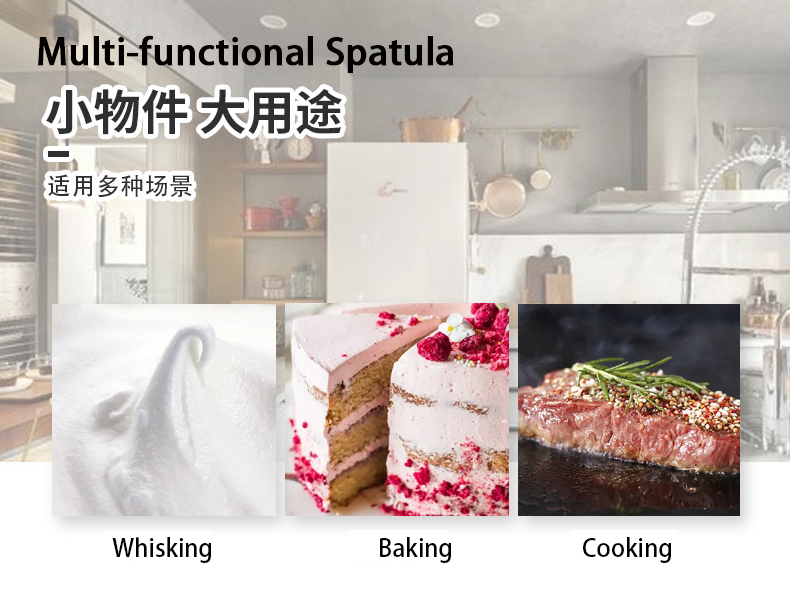  alça de madeira Silicone Spatula Conjunto 