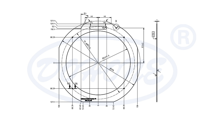  Crame de plaquette de 8 pouces DSM90A15-000-R0 