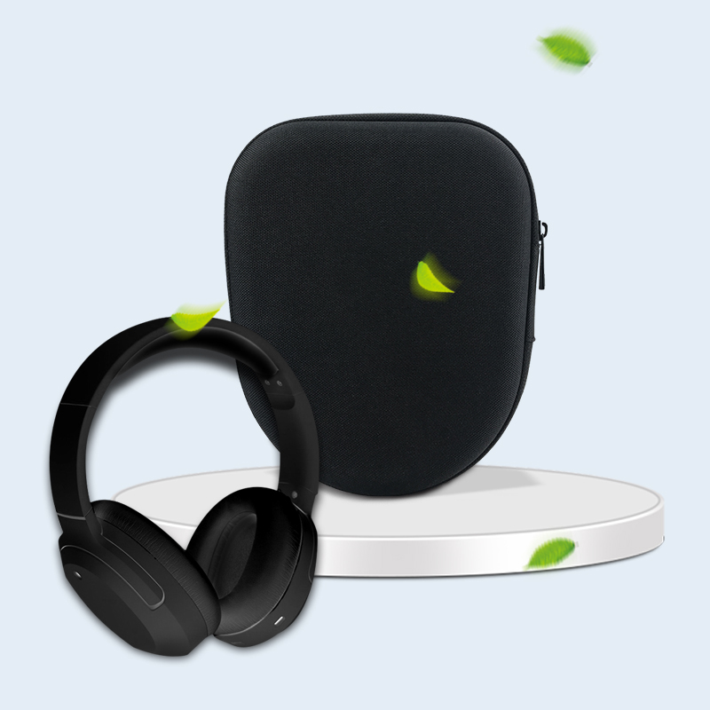Black Shockproof Headphone Case