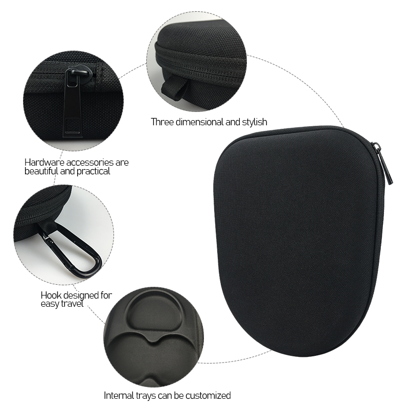 Black Shockproof Headphone Case