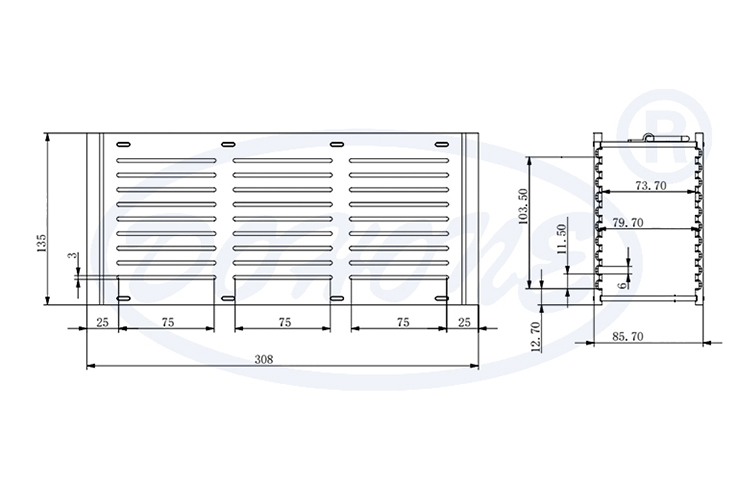 10 Slot Lead Frame Magazine for 79.7mm Wide Frames