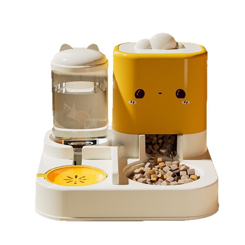 Automatic Cat & Dog Food & Water Feeder Bowl Modern Type Design for Small Animal Care Large Volume for Dogs