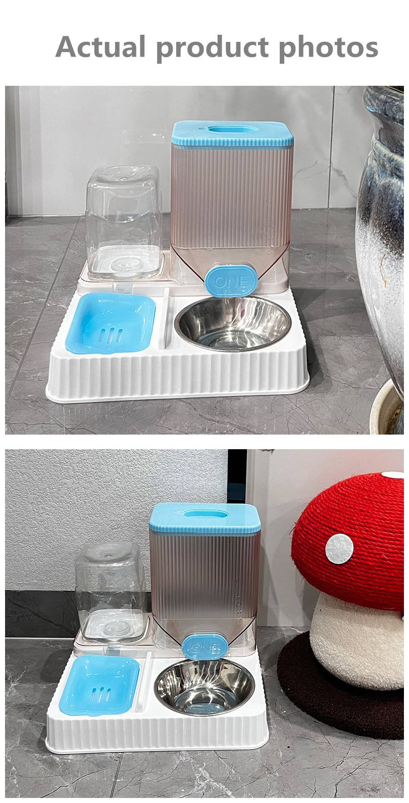 2 in 1 Gravity Cat Feeder & Water Dispenser 