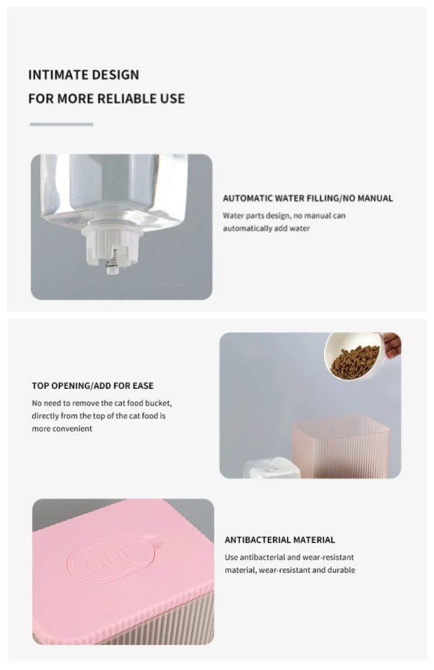 2 in 1 Gravity Cat Feeder & Water Dispenser 