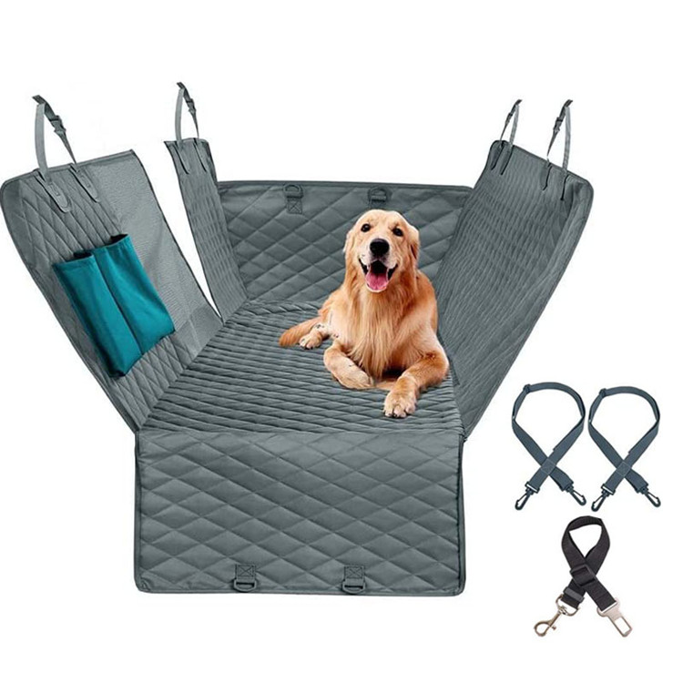 Dog Seat Cover for Car with Headrest Straps