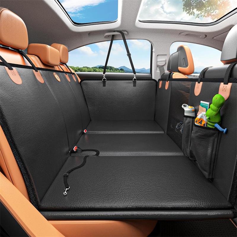 Quilted Dog Car Seat Cover with Waterproof Lining