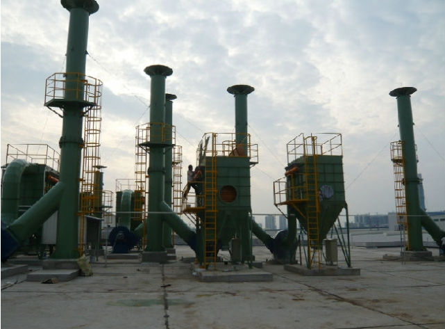 Desulfurization Tower with  Dust Collector Bag Filter Dust Remove System for Scrap Lead Battery Recycle