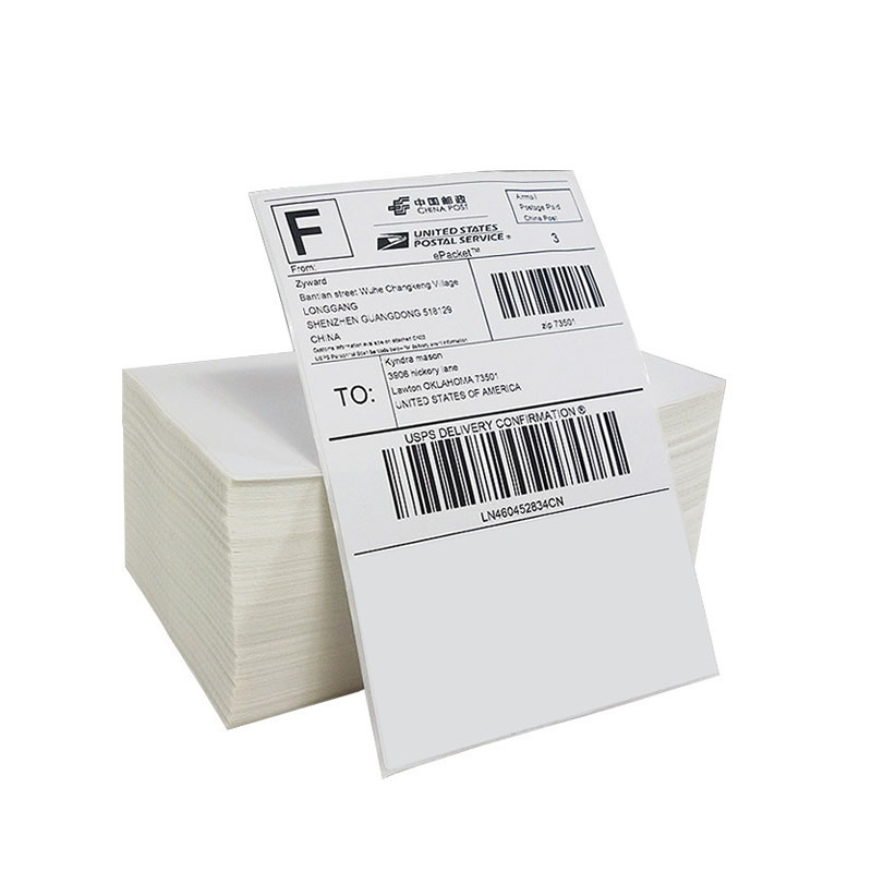 4×6 100*150mm OEM Advanced Thermal Delivery Sticker 500 Sheets Roll / Fanfold 