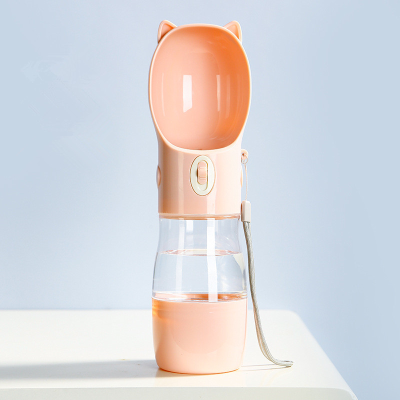 Food-Grade Plastic Dog Water Bottle With Strap