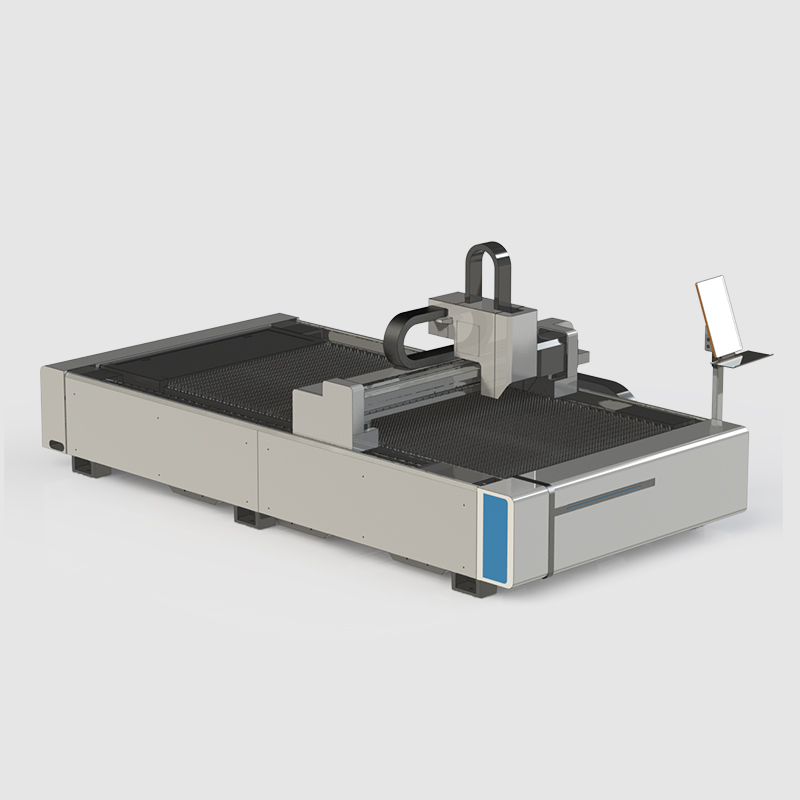 Laser cutting machine with single table