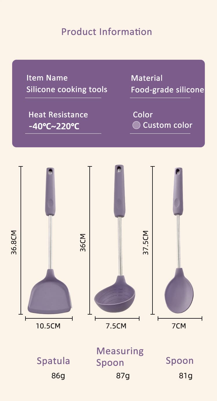 Silicone Cooking Tools For Non-stick Cookware