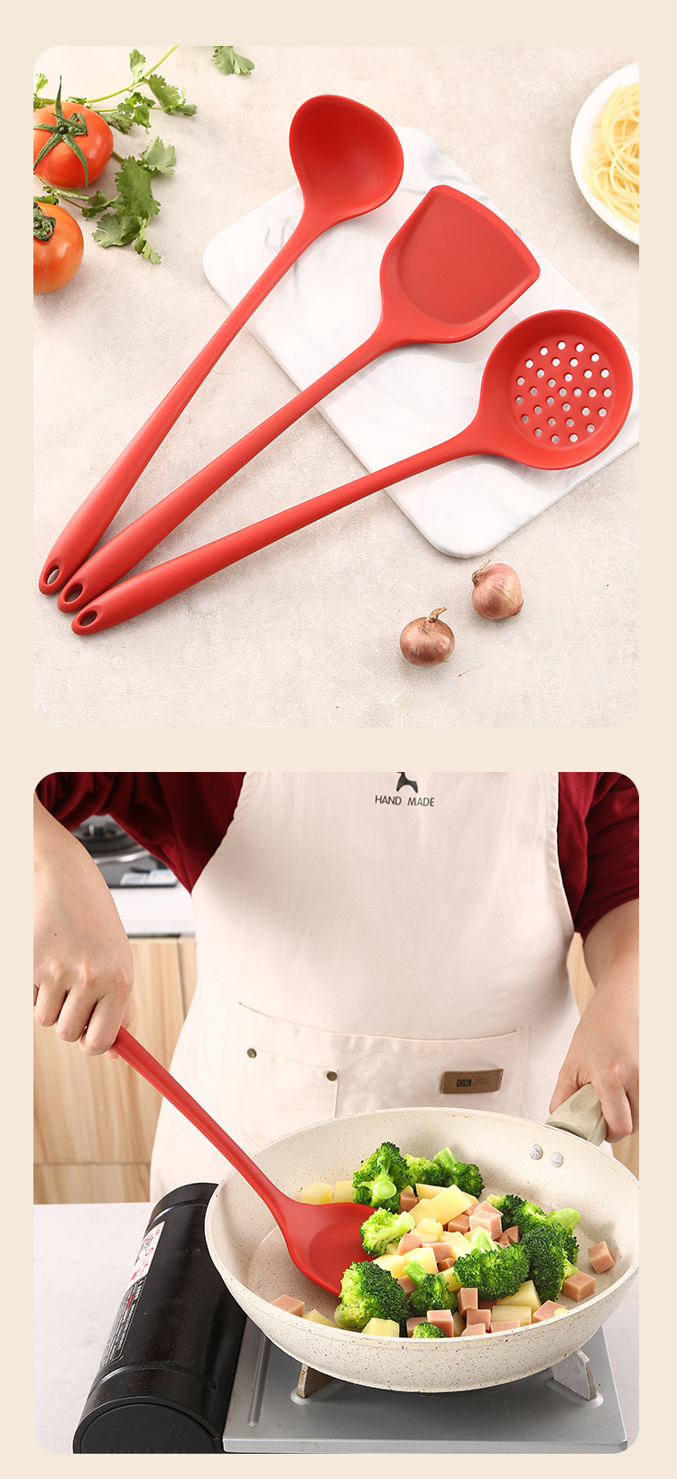 3-Piece Non-Stick Silicone Utensil Set