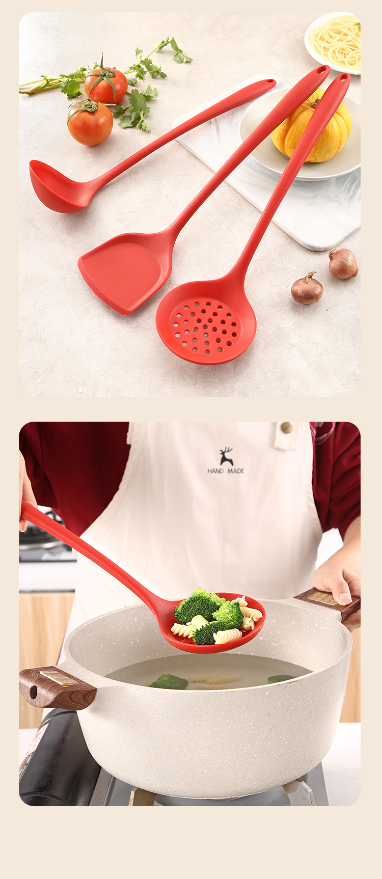 3-Piece Non-Stick Silicone Utensil Set