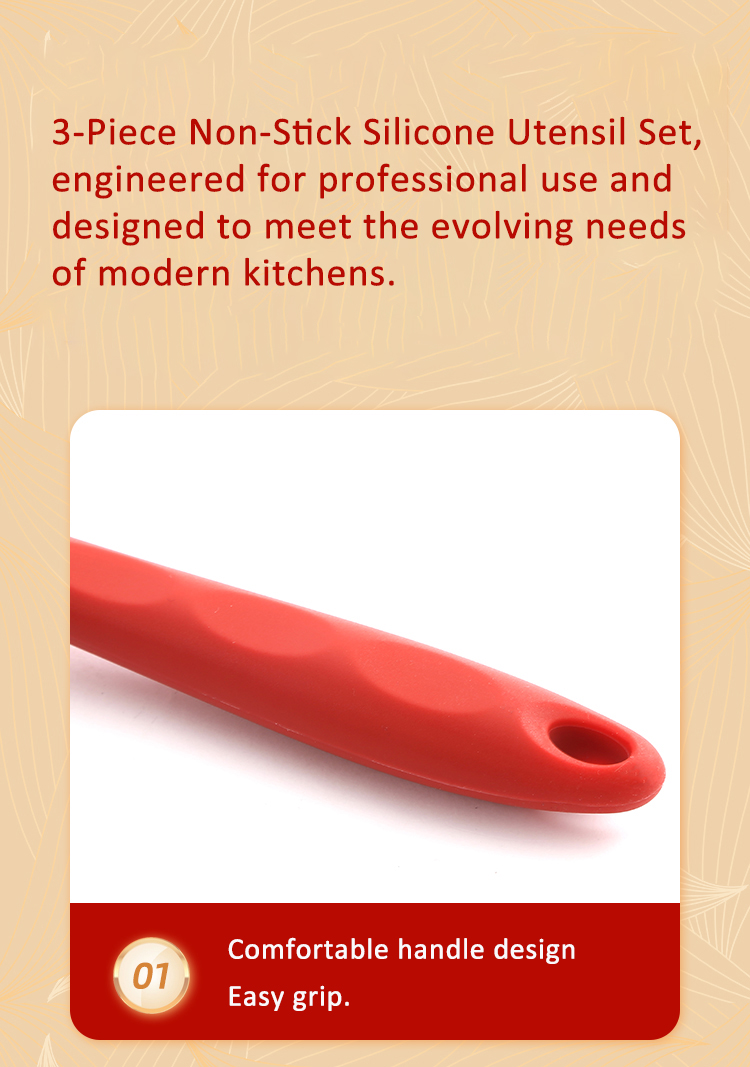 3-Piece Non-Stick Silicone Utensil Set