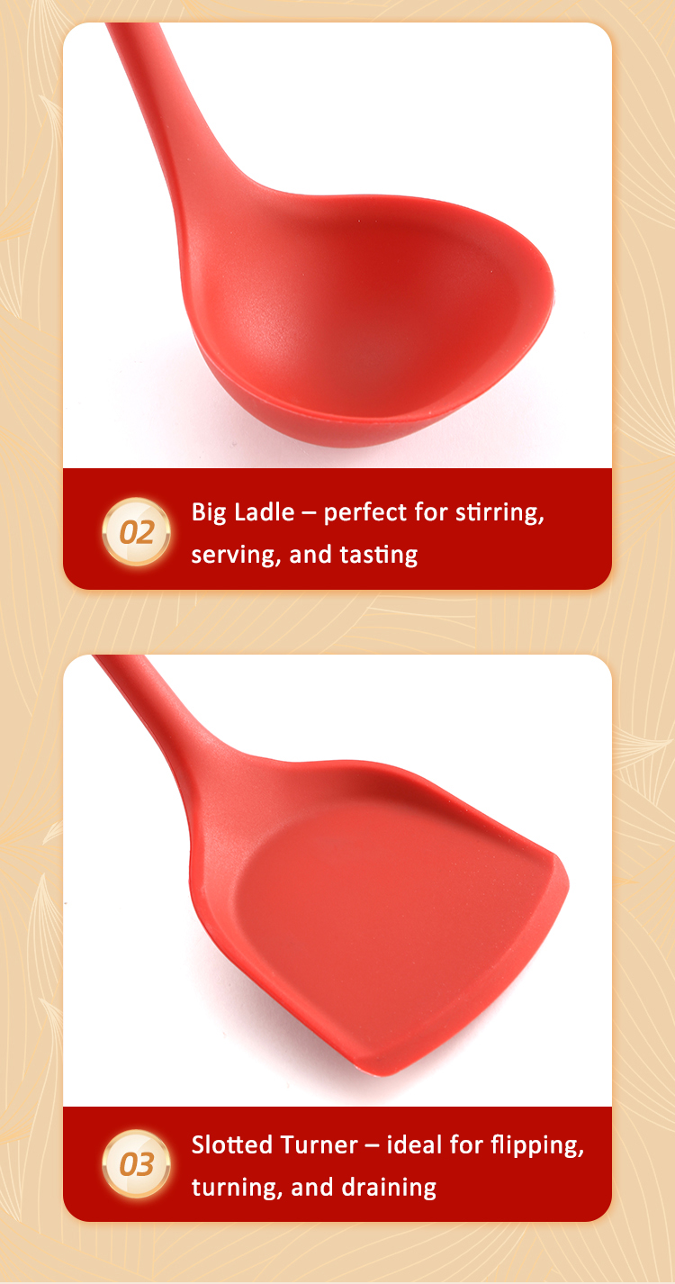 3-Piece Non-Stick Silicone Utensil Set