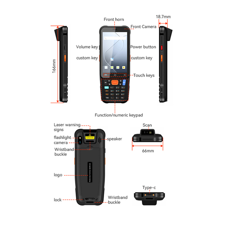 F1 Industrial Barcode Handheld Terminal
