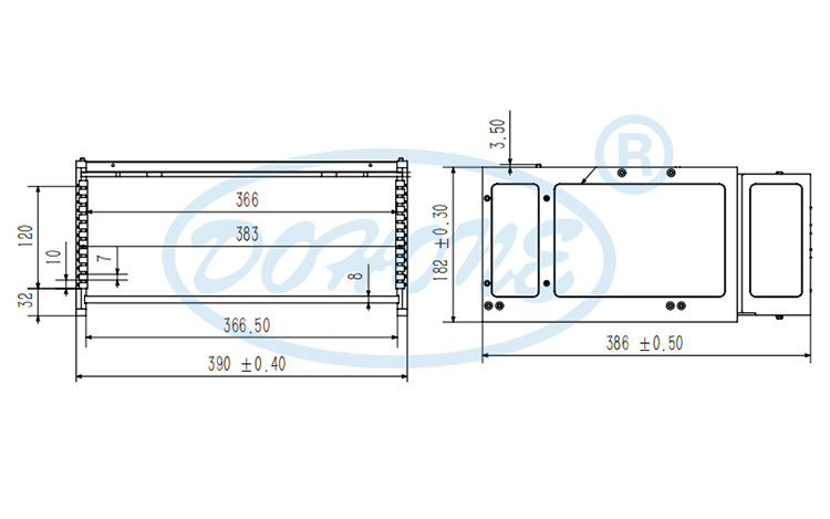 12Inch 13 Slot D12-R9 Wafer Frame Cassette (10mm Slot Pitch)
