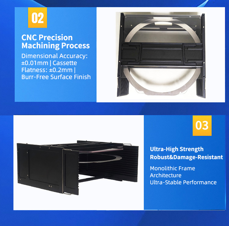 12Inch 13 Slot D12-R9 Wafer Frame Cassette (10mm Slot Pitch)