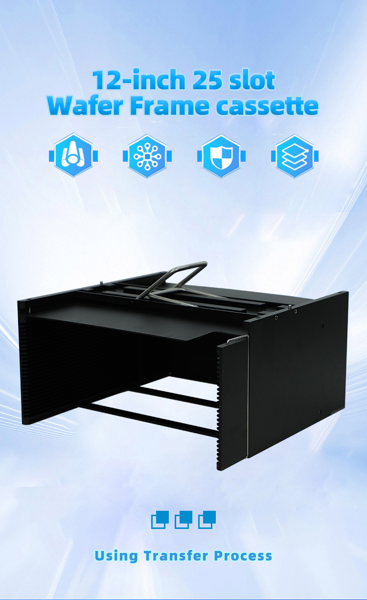 12Inch 25 Slot K12-R0 Wafer Frame Cassette (6.3mm Slot Pitch)