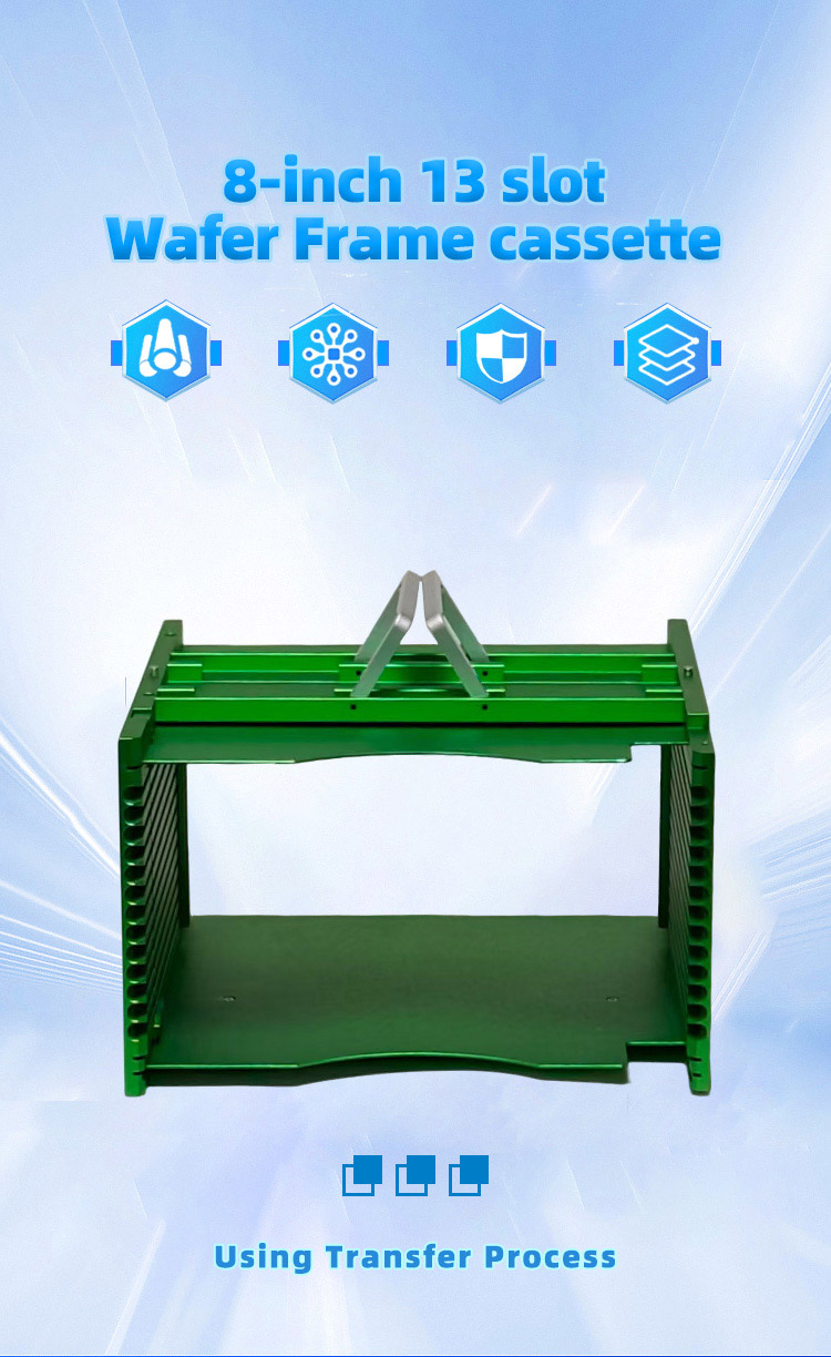 8Inch 13 Slot G13-R0 Wafer Frame Cassette (10mm Slot Pitch)