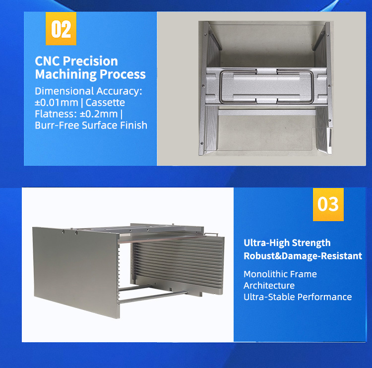 12Inch 15 Slot C15-R1 Wafer Frame Cassette (8.6mm Slot Pitch)