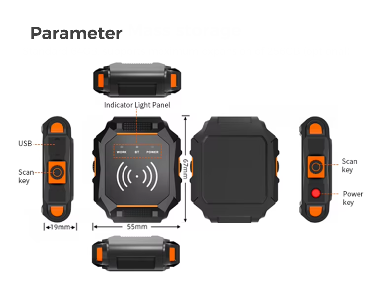 A6 Android UHF Bluetooth Watch Reader
