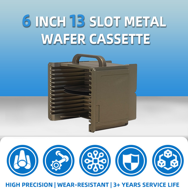 6 Inch 25 Slot B06-R3 Metal Wafer Cassette(10 mm Slot Pitch)