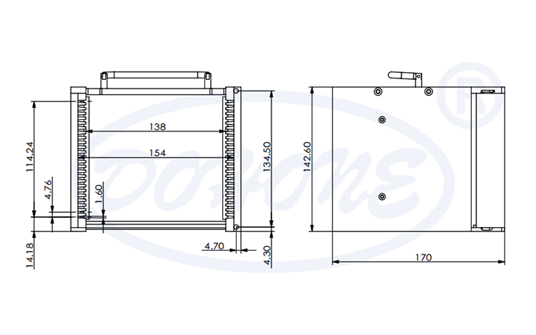 6 Inch 25 Slot A06-R0 Metal Wafer Cassette(4.76mm Slot Pitch)
