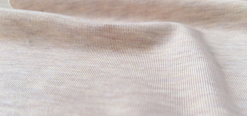 5% Healcell Seaweed Fiber Elastic Rib Shape-Adaptive Fabric Coffee