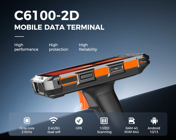 C6100 Barcode Scanner Handheld RFID Reader