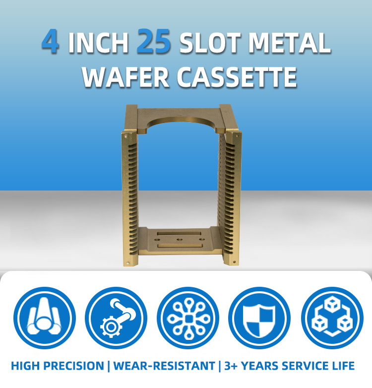 4 Inch 25 Slot G04-R0 Metal Wafer Cassette (4.76 mm Slot Pitch)