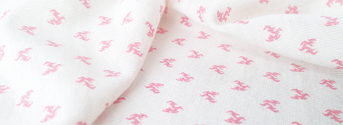 Silver Antibacterial Thermochromic Bamboo Printed Fabric Watermelon Red