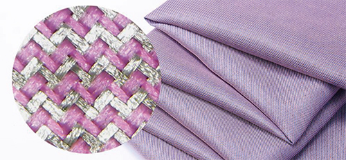 Silver Semi-Silver Thick Twill Fabric Natural Color