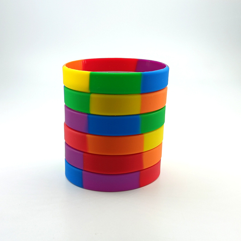 How do we make silicone wristbands with multi-color segments