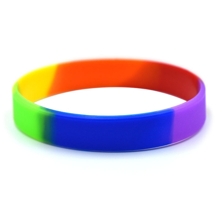 How do we make silicone wristbands with multi-color segments