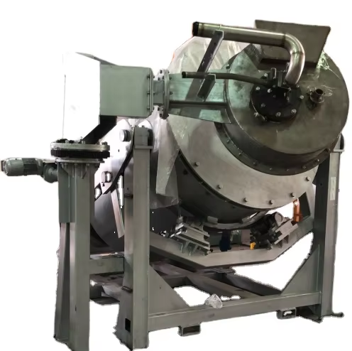 From 1T to 50T  Input Capacity   Nature Gas Melting Rotary Tilting Furnace for Scrap Copper Recycle