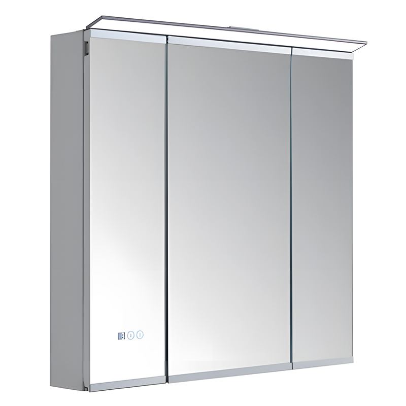 Adjustable Light Ample Storage Grille Bathroom Cabinet with Smart LED Mirror