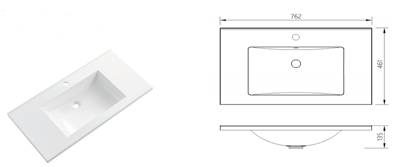 Matte Art Square Round Washing Single Basin Table Bathroom Cabinet Ceramic Basin