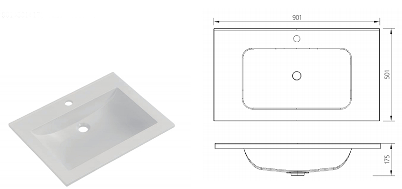 Matte Art Square Round Washing Single Basin Table Bathroom Cabinet Ceramic Basin