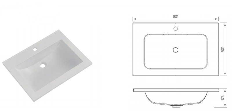 Matte Art Square Round Washing Single Basin Table Bathroom Cabinet Ceramic Basin