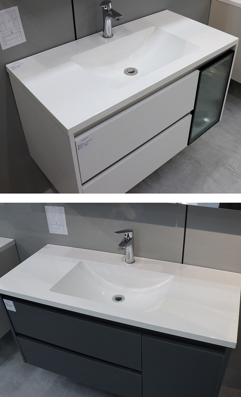 Matte Art Square Round Washing Single Basin Table Bathroom Cabinet Ceramic Basin