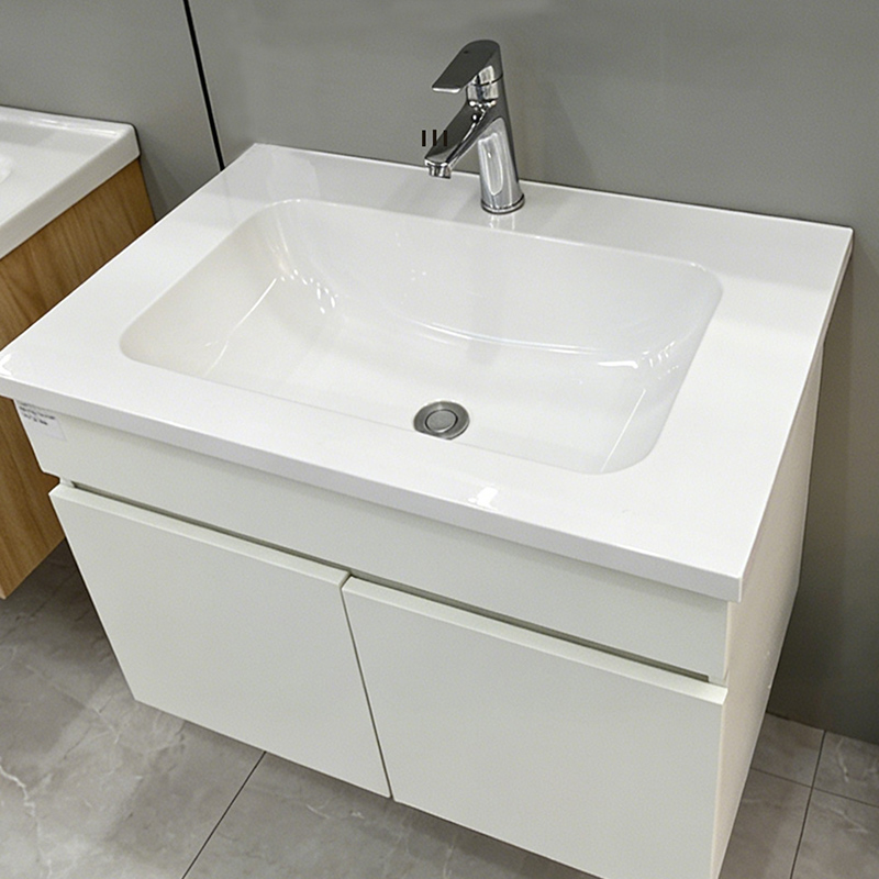 Matte Art Square Round Washing Single Basin Table Bathroom Cabinet Ceramic Basin