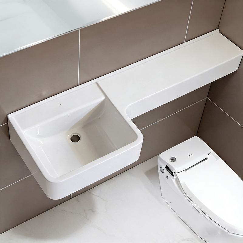 Matte Art Square Round Washing Single Basin Table Bathroom Cabinet Ceramic Basin