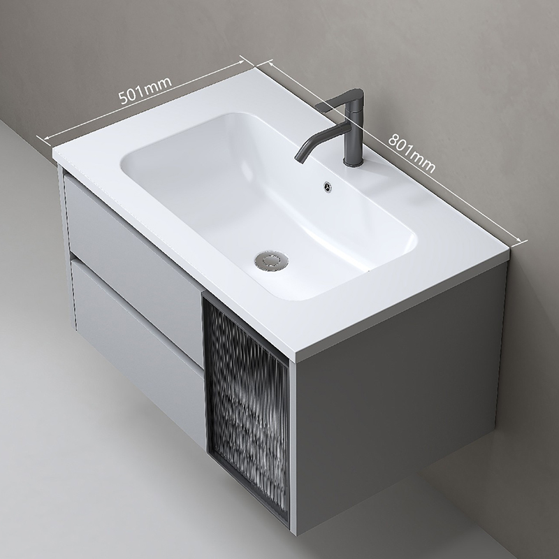 Matte Art Square Round Washing Single Basin Table Bathroom Cabinet Ceramic Basin