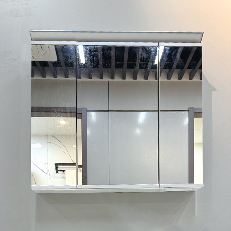 Adjustable Light Ample Storage Grille Bathroom Cabinet with Smart LED Mirror