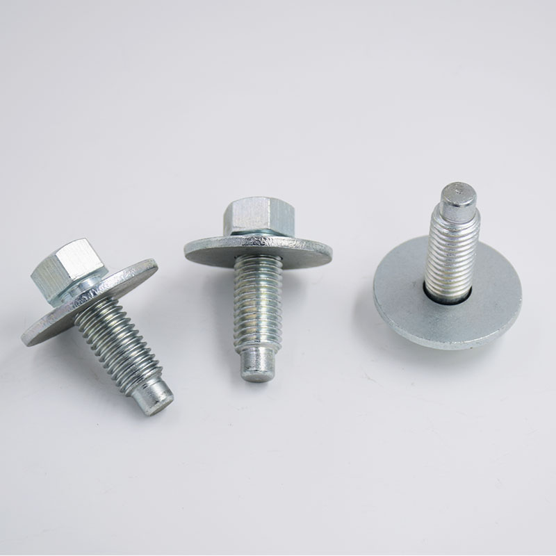 Hexagon Nut With Large Flat Washer And Tail Bolt