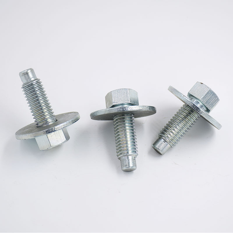 Hexagon Nut With Large Flat Washer And Tail Bolt